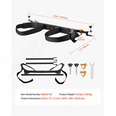 Golf Bag Holder Bracket Attachment Adjustable Golf Bag Bar for Most 2+2 Cart