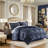 4 PCS  Comforter Set Navy