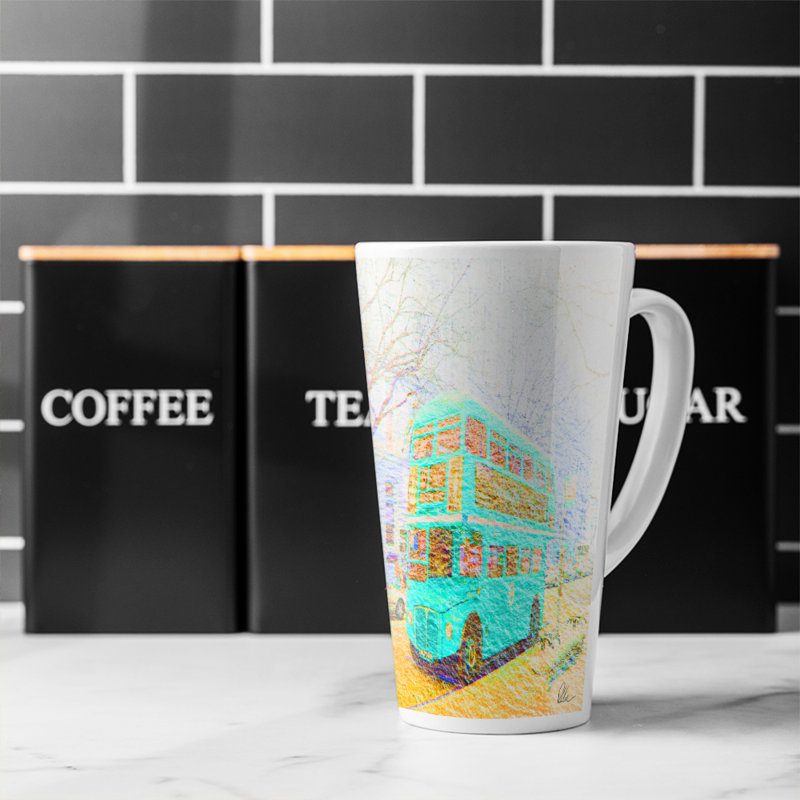 London Bus Latte Mug, Green
