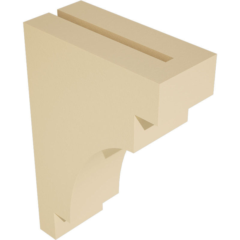 Corbeau d'uréthane méditerranéen Signature, brun clair apprêté, 12 po x 3,5 po x 8 po