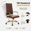 Fauteuil de bureau en cuir Humairaa-1179853708