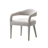 Sawda Modern Tweed Upholstered Dining Armchair