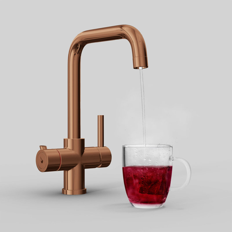 Fohen Touch Kitchen Faucet, Polished Bronze