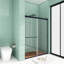 Porte de baignoire coulissante double encadrée l 60 po x H 72 po-90023653-90023656