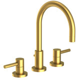 East Linear Widespread Bathroom Faucet with Drain Assembly