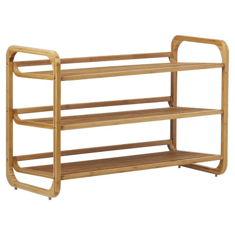 Shoe Rack with 3 Shelves Solid Oak Wood 39.4 x10.6 x23.4, 1 Pack - Kroger