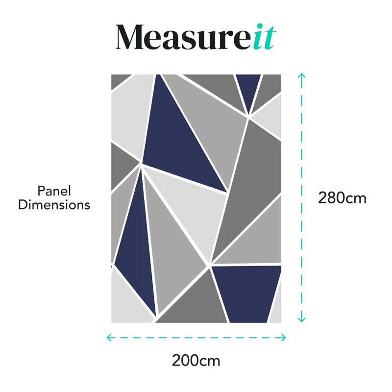Superfresco Easy Shard Geo Navy Print To Order Fixed Size 2.8m x 3m Mural