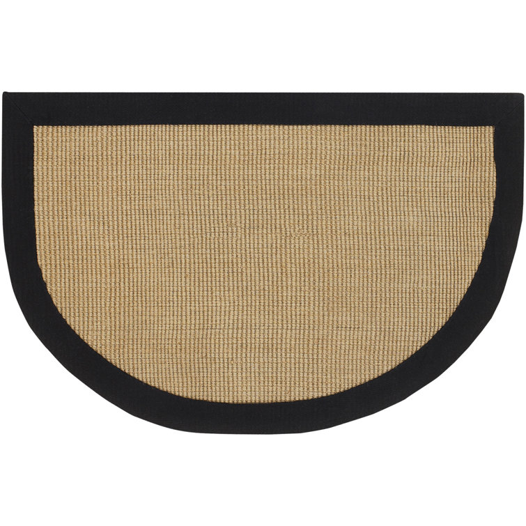Tapis en jute et sisal tissé à la main noir et brun clair WEST Authentic