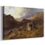 Hans Gude, "Paysage de montagne avec des cavaliers" - Art mural sur toile tendue de qualité musée-1183564620