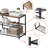 5-Tier Shoe Rack, Space-Saving Metal And Wood Storage Shelf, 23.23''W X 11.8''D X 32.68''H, Rustic Brown Freestanding Organizer For Entryway, Hallway, Bathroom
