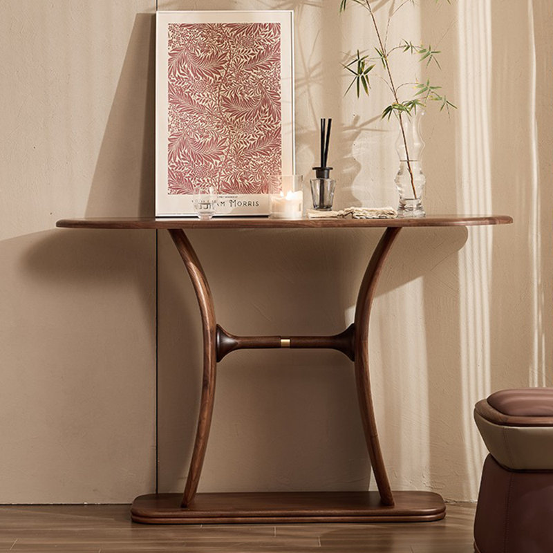 Modern style solid wood console table