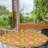 Winston Porter Tangerine Fitted Round Tablecloth Diameter Multicolor-2090183330