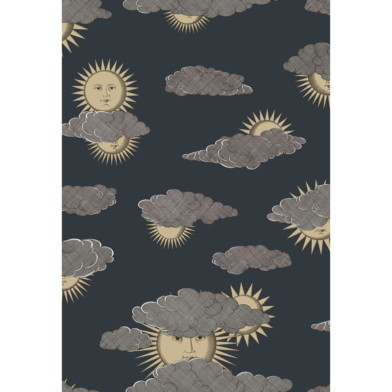 Fornasetti Senza Tempo II Wallpaper Roll, Gold Silver