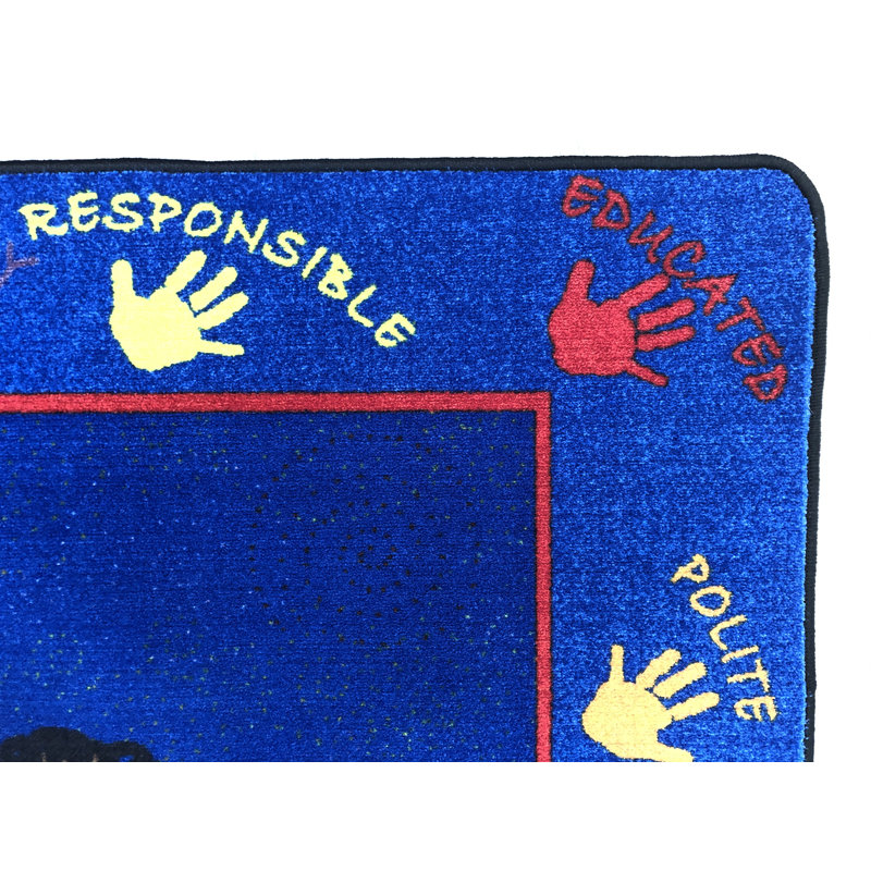 Tapis de classe KidCarpet World, tapis de classe rectangulaire pour enfants, Rectangle 7 pi 6 po x 12 pi