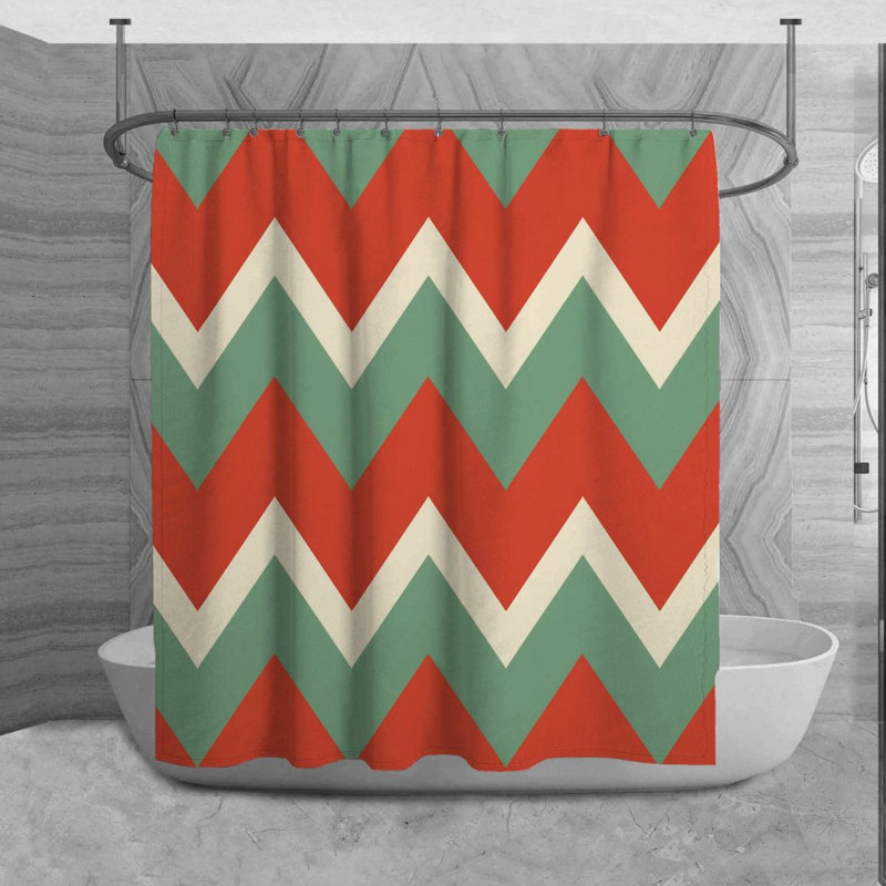 Décoration de salle de bain Chevron, H 93 po x l 70 po