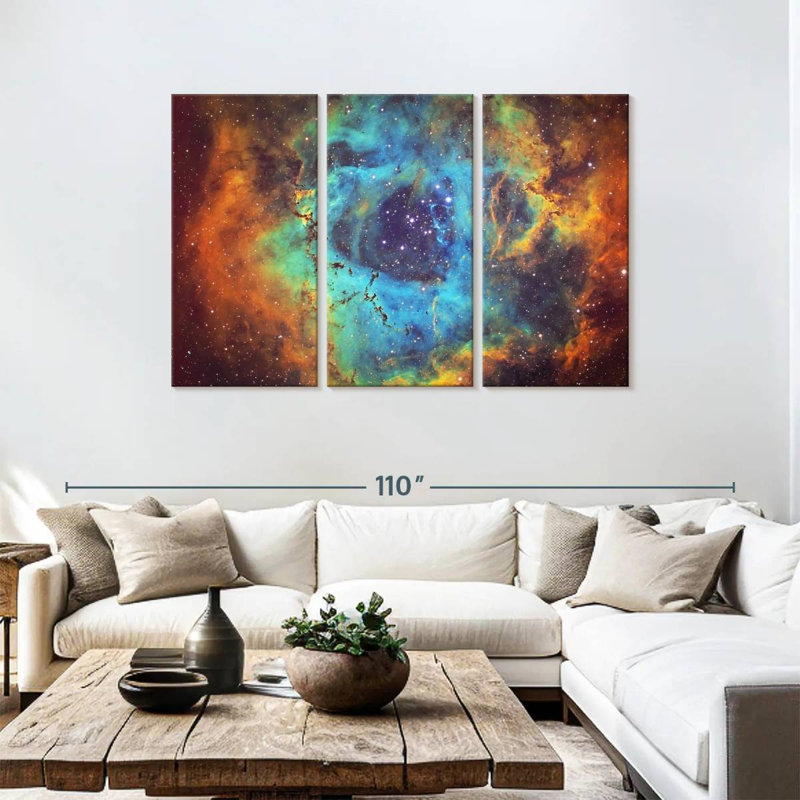 Oberle Cosmic Rosette Nebula, 48" H x 74" W