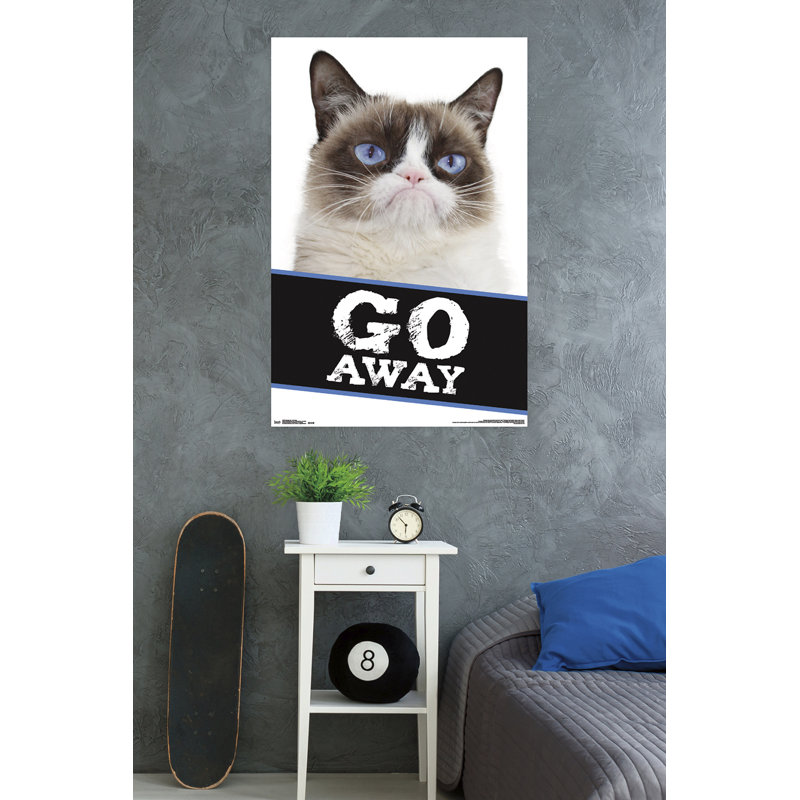 Impression sur papier cat-out away grumpy