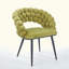 Ensemble de 2 chaises modernes avec pieds en tube de fer convenant au salon-1968911798