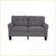 Canapé contemporain 2 pièces Sofas & amp; Ensemble de causeuse | Polyfibre gris anthracite brillant | Base en contreplaqué-1424775938