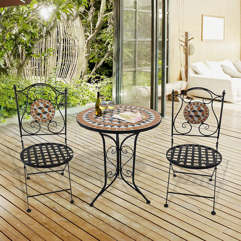 Beoll 2 - Person Patio Dining Set with Round Table
