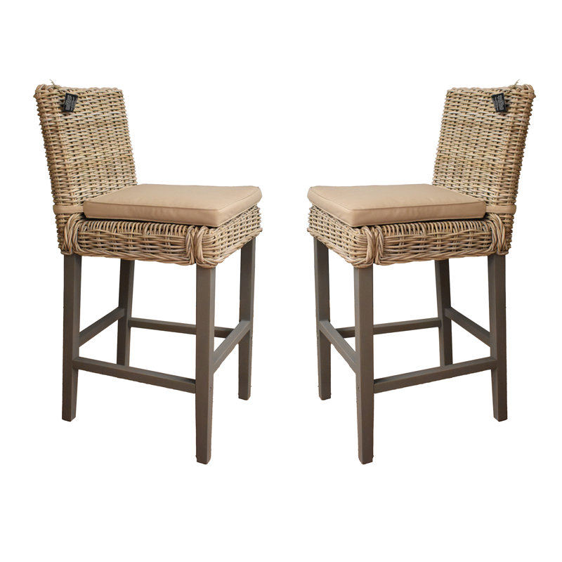 Aliyaha Wicker Bar Stool