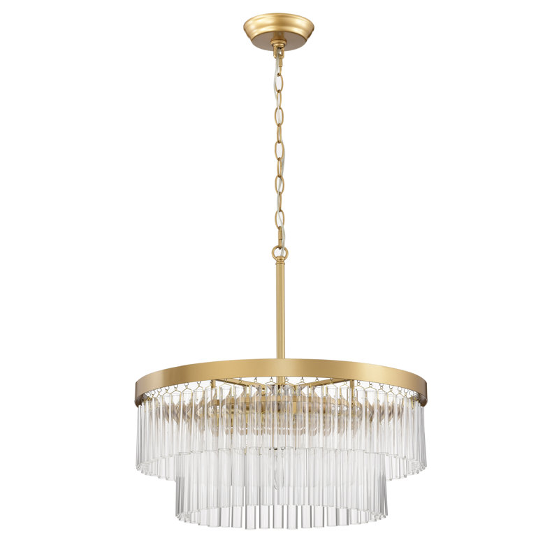 Lustre cylindrique en cristal à 5 niveaux Kaison