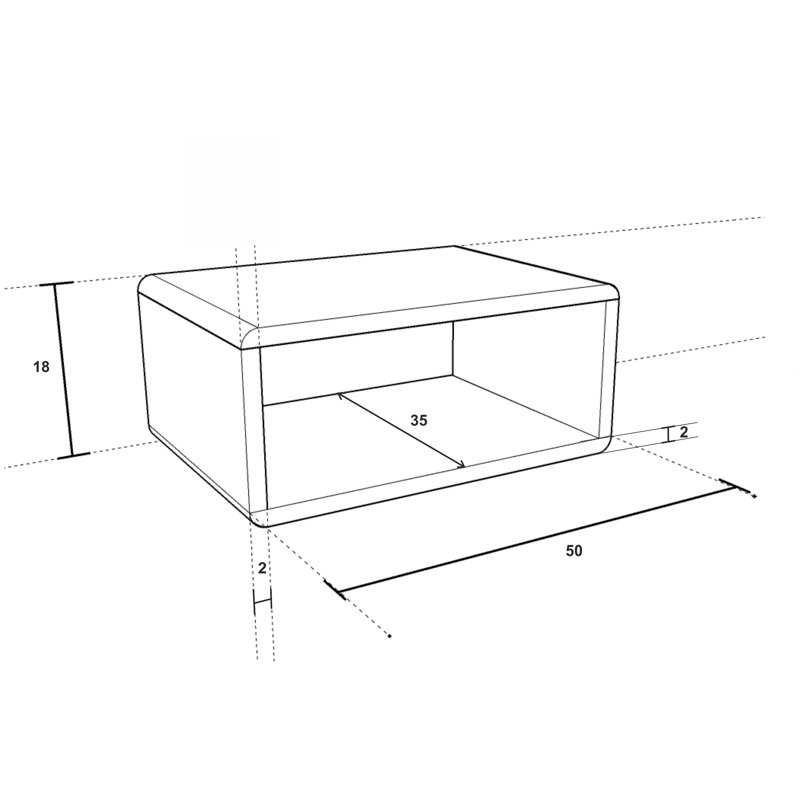 Amersfort 50cm W Solid Wood Bedside Table, Cherry Brown