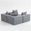 Boneless Modular Sectional For Living Room, Full-Foam Build, Textured Light Green Upholstery, Compact Compressed Package, Simple Assembly, Overall 111"X74"X24", 37" Module Size-Light Green-1492376820