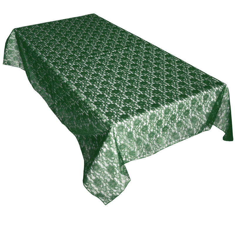 Superposition de dentelle florale, 48 po x 48 po, Vert