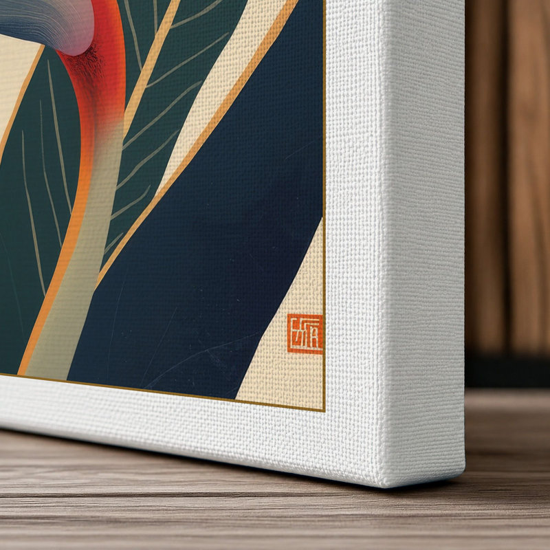 Bird of Paradise Botanical - Wrapped Canvas, 24x16 - 61.0 x 40.6 cm, White Border