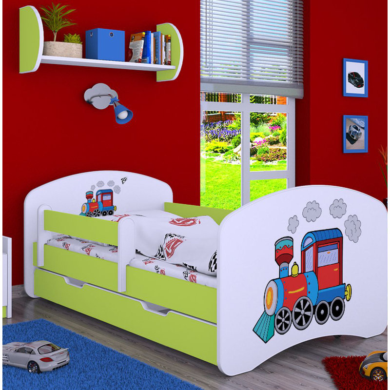 Manzanares Cabin Bed Themed Beds with Storage Included, Green