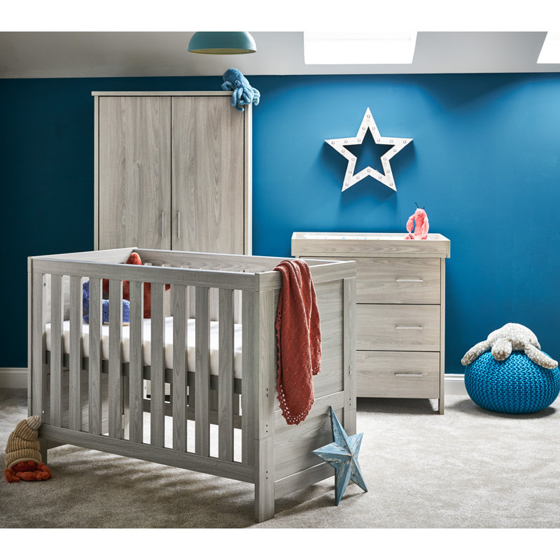 Nika Mini 3 Piece Nursery Furniture Set, Grey