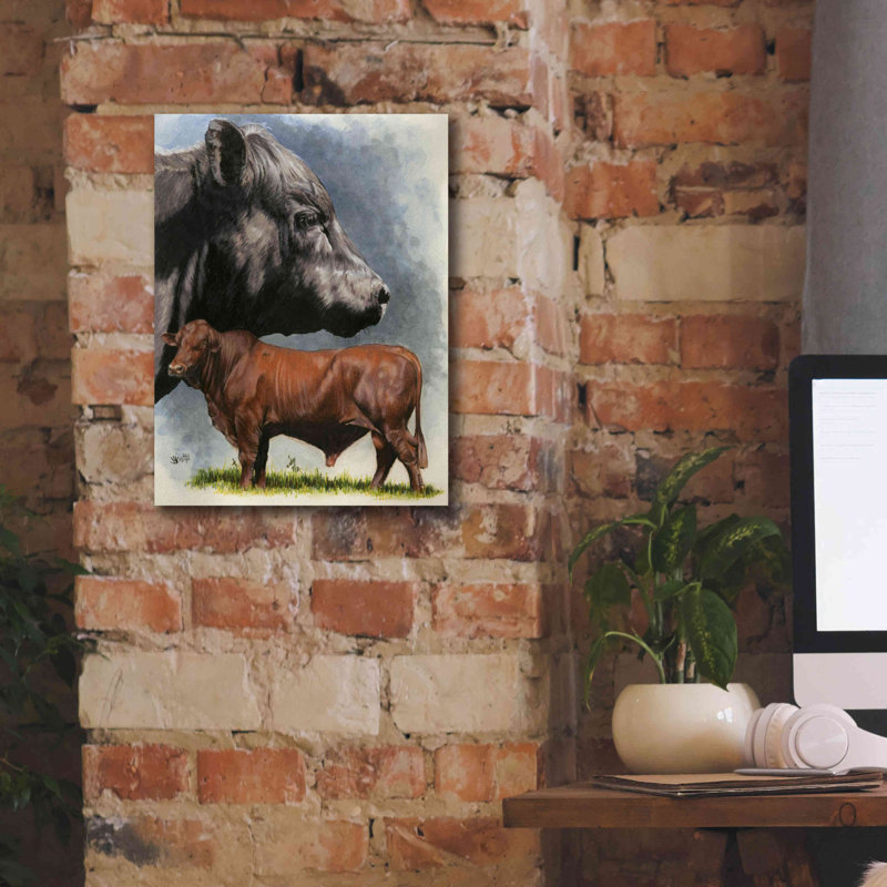 'Angus Cattle' by Barbara Keith, Canvas Wall Art