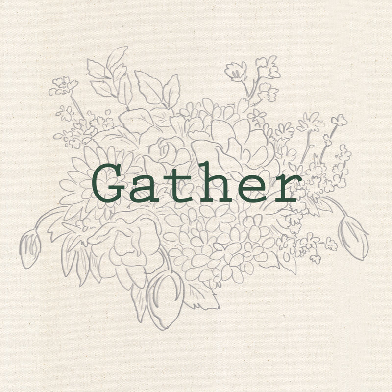 Gather Floral 2 - Wrapped Canvas Print, 30cm H x 30cm W x 3.8cm D
