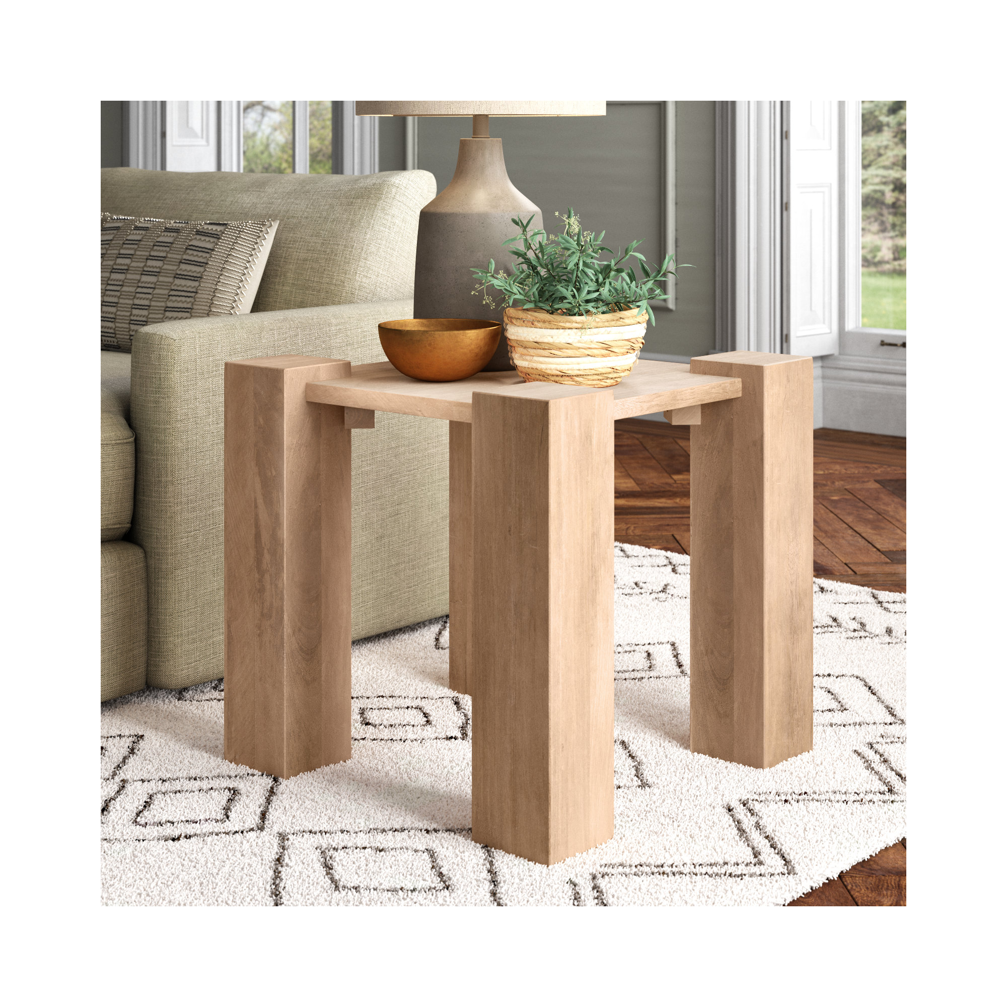 Wynda Solid Wood End Table