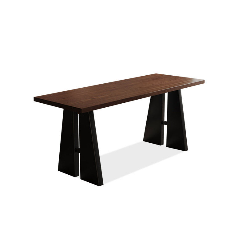 Bureaux rectangulaires en bois massif noyer foncé, H 29,53 po x l 55,12 po x P 23,62 po