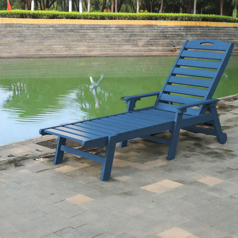 Méridiennes de patio réglables et modernes, Hdpe durable, détente près de la piscine
