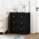 Commode à 3 tiroirs à conception simple et blanche Ebern Designs Agnello