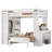 Bunk Bed With olid Wood Frame With Built-In Shelves And Wardrobe-125179128-125179129
