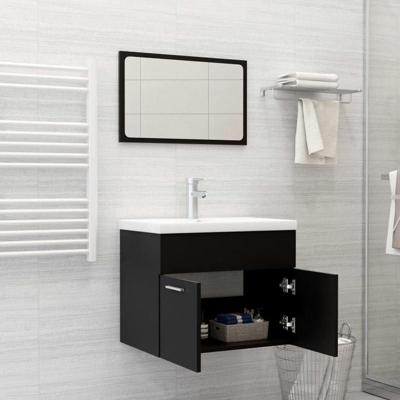 Geisi Bathroom Furniture Suite, Black