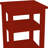  Elmgrove 28" Red Solid Wood Nightstand