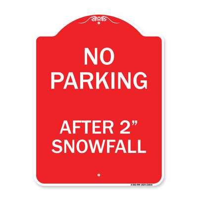 Enseigne Signmission Designer Series - Pas de stationnement - Après 2 chutes de neige | Enseigne architecturale en aluminium de gros calibre vert et blanc 18 po x 18 po | Protégez votre entreprise et votre commune | Fabriqué aux États-Unis