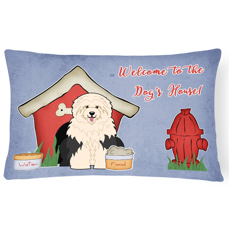 Coussin lombaire intérieur/extérieur mauve/rouge pour chien house