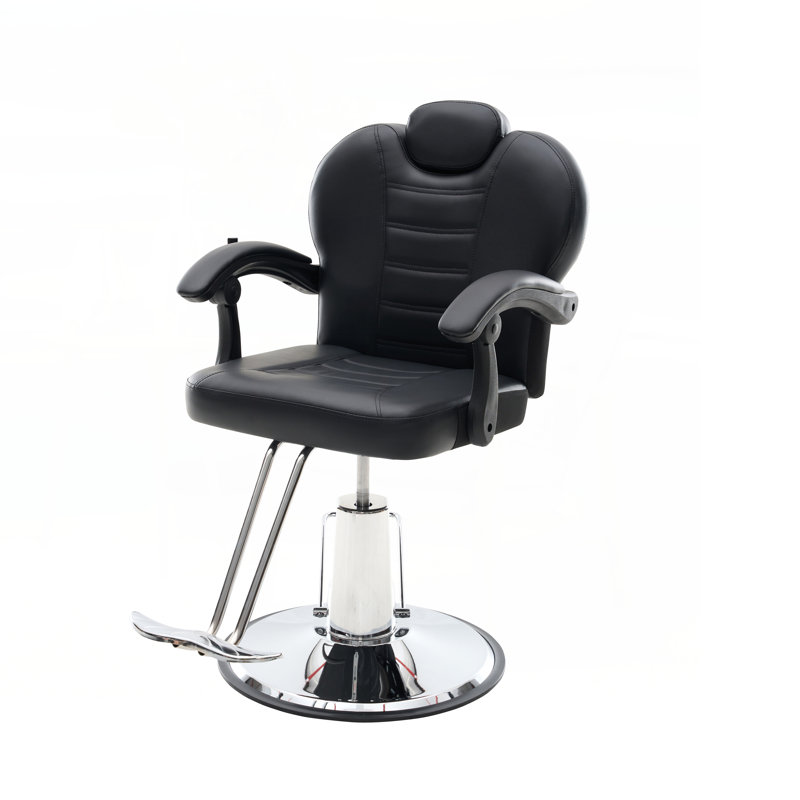 102°-140°  Reclining Barber Chairs for Barbershop, Heavy Duty Hydraulic Pump 360° Swivel Salon Chair for Hair Stylist -Upgrade Black