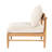 Terassi Outdoor Acacia Wood Armless Sofa, Light Teak Finish With Beige Cushion