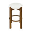 Tabouret de bar rembourré en bois Tara, ensemble de 2-341281418-340265627