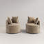 Ensemble de 2 chaises pivotantes rembourrées-22468282