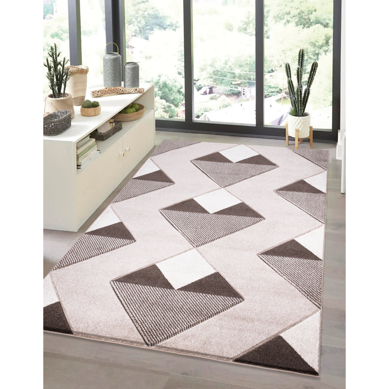 Fretwell Geometric 80cm X 150cm Area Rug