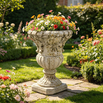 Jardinière MGO couleur rouille, 23 x 13,58 x 13,58 pouces