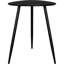 Table de bout triangulaire noire en bois massif, d'apparence aérée, pour ou dans les salons contemporains, en bois moderne avec finition, aspect léger, placement idéal